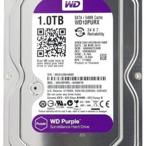 WD Purple 1TB Surveillance Hard Disk Drive - 5400 RPM Class SATA 6 Gbs 64MB Cache 3.5 Inch - WD10PURX
